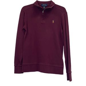 (👀3 For $20)Polo By Ralph Lauren Quater zip front Pullover  kids med 10-12